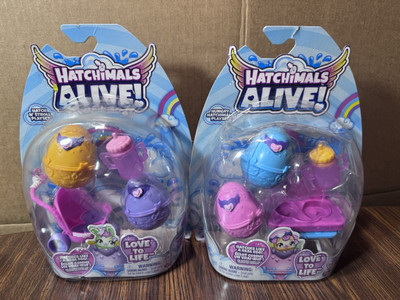 2x Hatchimals Alive Hungry Playset & Hatch And Stroll Playset