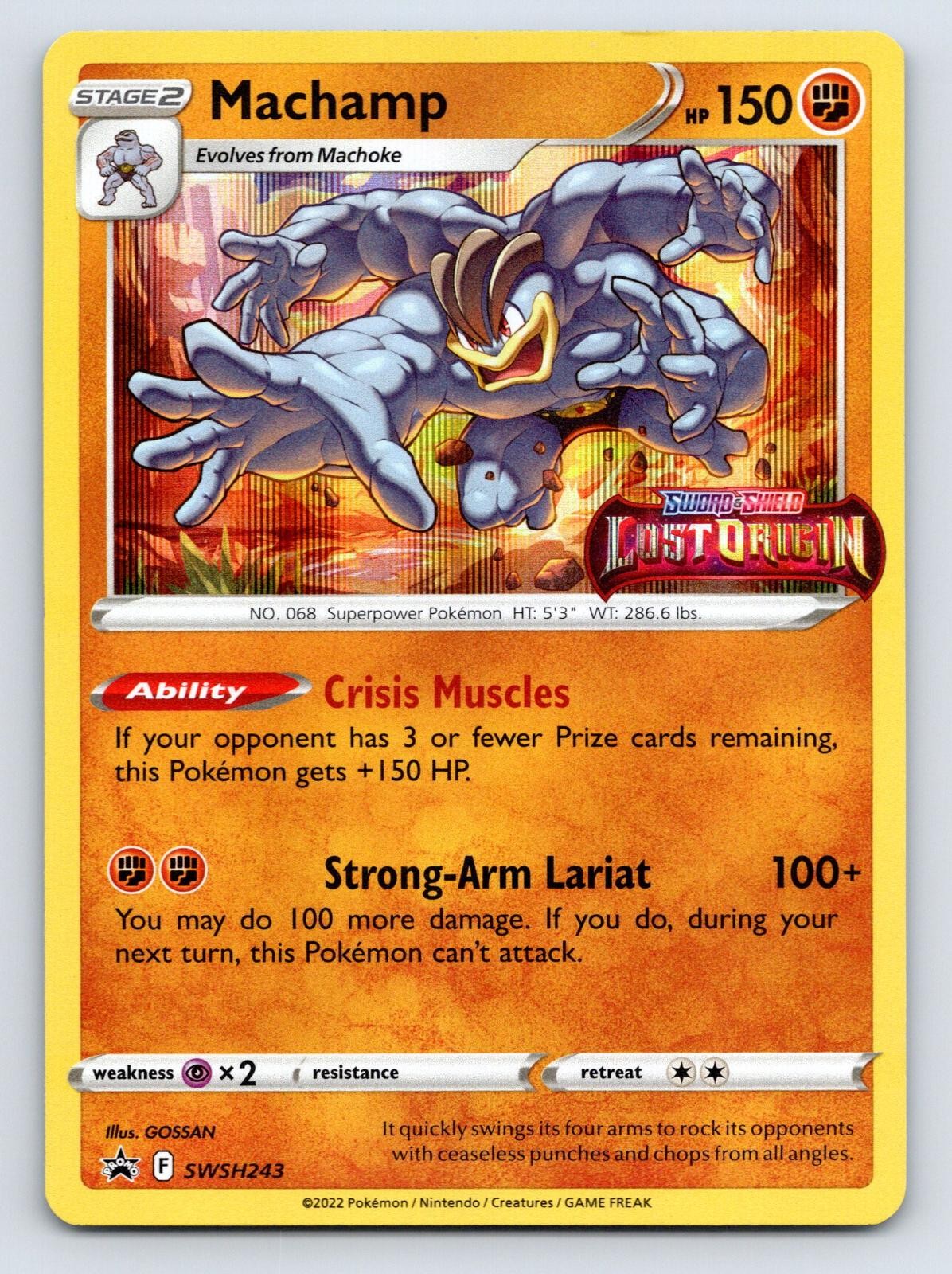Machamp (Prerelease) SWSH243 P Holo Sword & Shield Promo Pokemon NM