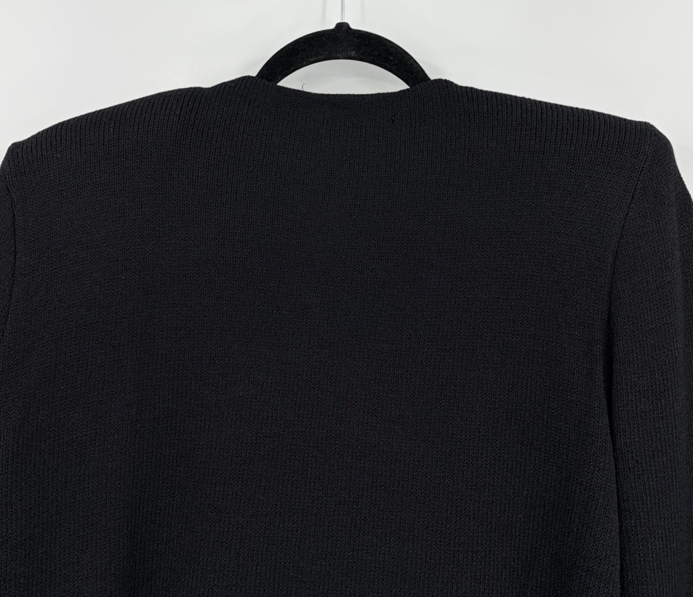 Vintage St John Santana Knit Double Breasted Cardigan Sweater Blazer Size 8 thumbnail 7