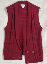 Koret Vintage Women's Sweater Vest Size S In Red