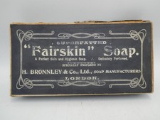 ANTIQUE FAIRSKIN SOAP CARDBOARD BOX SOAP BRONNLEY LONDON