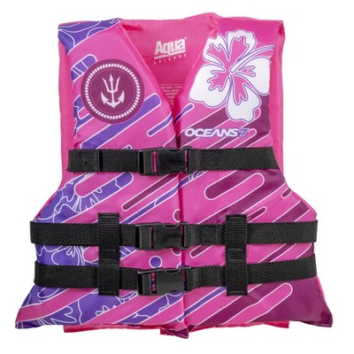 Aqua Leisure US Coast Guard Approved Youth Life Jacket Vest - Pink