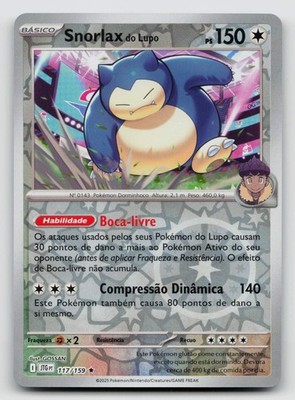 Hop's Snorlax 117/159 Journey Together 2025 Reverse Holo Portuguese
