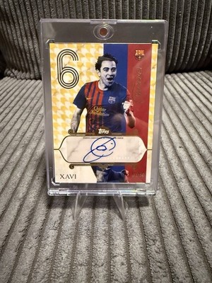 Topps Barcelona Forever Xavi Hernandez Special Insert Jersey Number Auto /50