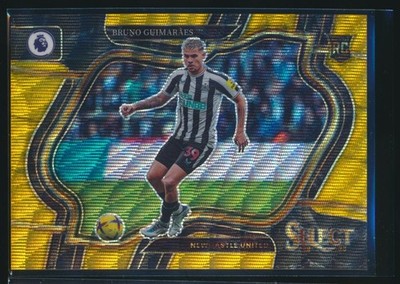 Bruno Guimaraes 2022-23 Panini Select RC Gold Wave Field Level /10 Newcastle 213