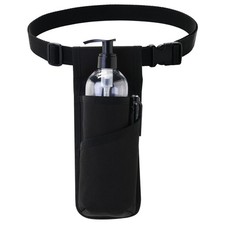 Adjustable Massage Therapist Holster with Belt  Lotion Bottle Bag, Black