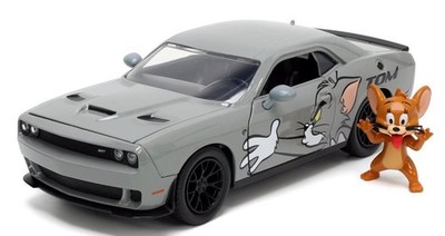JADA TOYS - DODGE Challenger Hellcat TOM & JERRY mit Figurine JERRY 2015 - 1/...