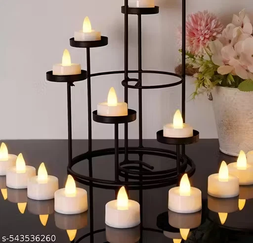 Беспламенные чайные свечи Luminara цвета слоновой кости, набор из 12 штук — без пульта дистанционного управления - Изображение 3 из 4