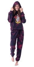 Harry Potter Womens' Hogwarts Houses Tie Dye Cropped Hooded Jogger Set