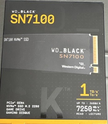 Western Digital WD_BLACK SN7100 1TB NVMe PCIe Gen4 M.2 2280 Gaming SSD