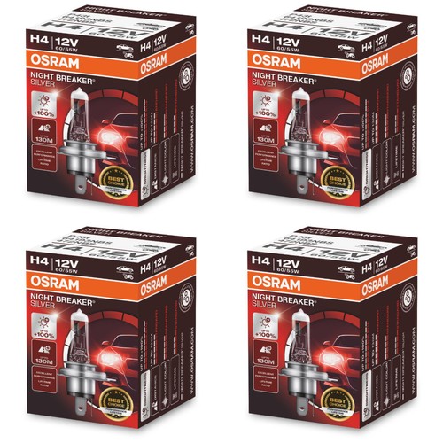 4x OSRAM NIGHT BREAKER SILVER H4 1650/1000 lm Bombilla - Imagen 1 de 5
