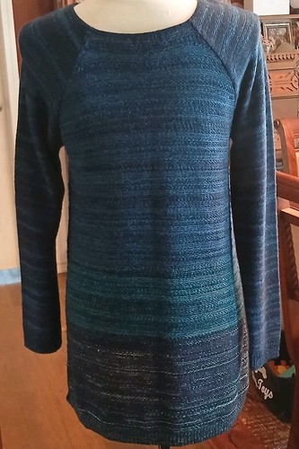 NEW DIRECTIONS Womens Med Lightweight Blue Pullover Sweater Top Tunic NWOT - Picture 5 of 6