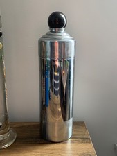 Vintage Blue Moon Art Deco Chase Chrome Cocktail Shaker Patent Pend Reichenbach