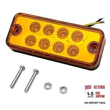 12V 24V Side Marker Light Amber Truck Trailer Car Indicator Lamp 2LED yellow