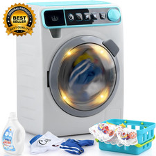Kids Toy Washing Machine Realistic Pretend Appliance for Girls Interactive