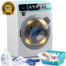 Kids Toy Washing Machine Realistic Pretend  Appliance for Girls Interactive