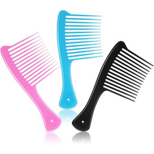 3 Pieces Large Wide Tooth Comb for Women and Men Jumbo Rake Hair Comb Styling Br