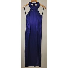 VTG Jessica McClintock Gunne Sax Halter Prom Dress Size 5/6 Fairy Royal Purple