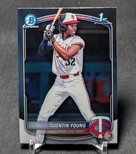 Quentin Young 1st Chrome Prospect Rookie RC 2025 Bowman Draft Card #BDC-92 Twins