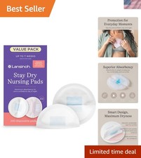 Stay Dry Disposable Nursing Pads - 200 Count for Confident Breastfeeding Moms