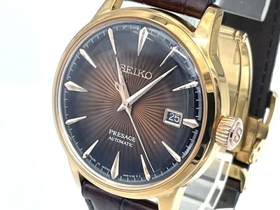 SEIKO PRESAGE Cocktail Time Automatic Watch Gold case Brown Dial