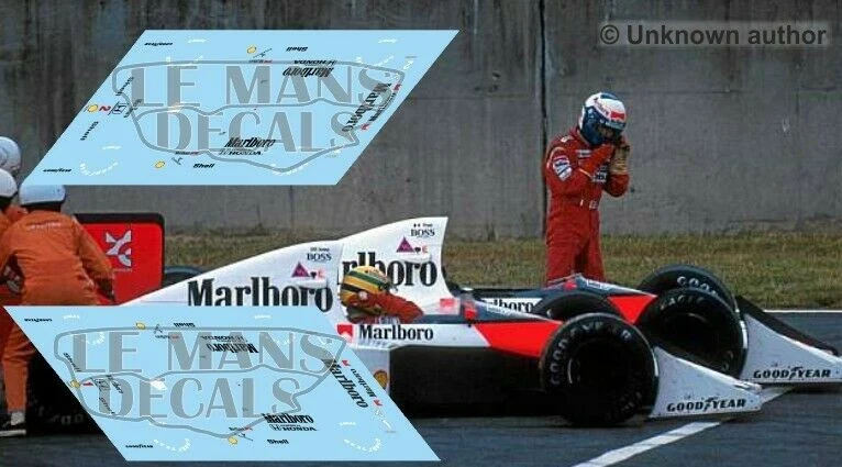 STICKERS LE MANS Décal McLaren MP4 / 5 Japan GP 1989 1:32 1:43 24 18 Japon Prost Senna slot...