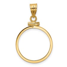 Lunetta moneta centesimo di grano Lincoln 1¢ 19 mm canna superiore a vite oro giallo 10k