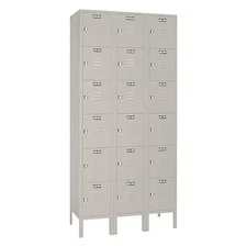Lyon 7Gc53623su Wardrobe Locker, 36 In W, 18 In D, 78 In H, (3) Wide, (6) Tier