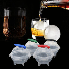 4pcs Ice Ball Molds for Whiskey Round Ice Makers Moulds with Lids Cocktails US