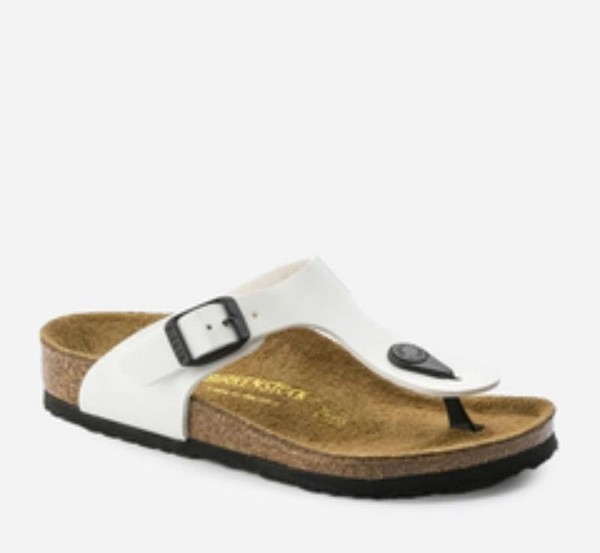 Women Birkenstock Sandals White Leather 36