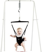 Jolly Jumper Classic Black Baby Jumper with Stand - Indoor/Outdoor Adjustable