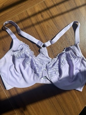 36F Glamorise #1246 Women's Front-Closure T-Back WonderWire Underwire Bra