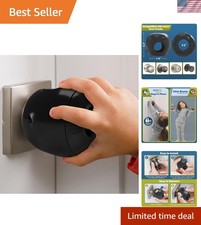 Child Safety Door Knob Cover 4 Pack Hard-to-Remove Dual-Lock Door Handle Cove...