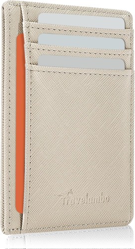 Travelambo Slim Wallet Front Pocket Minimalist Leather RFID Blocking Medium Size - 第 8/45 張圖片
