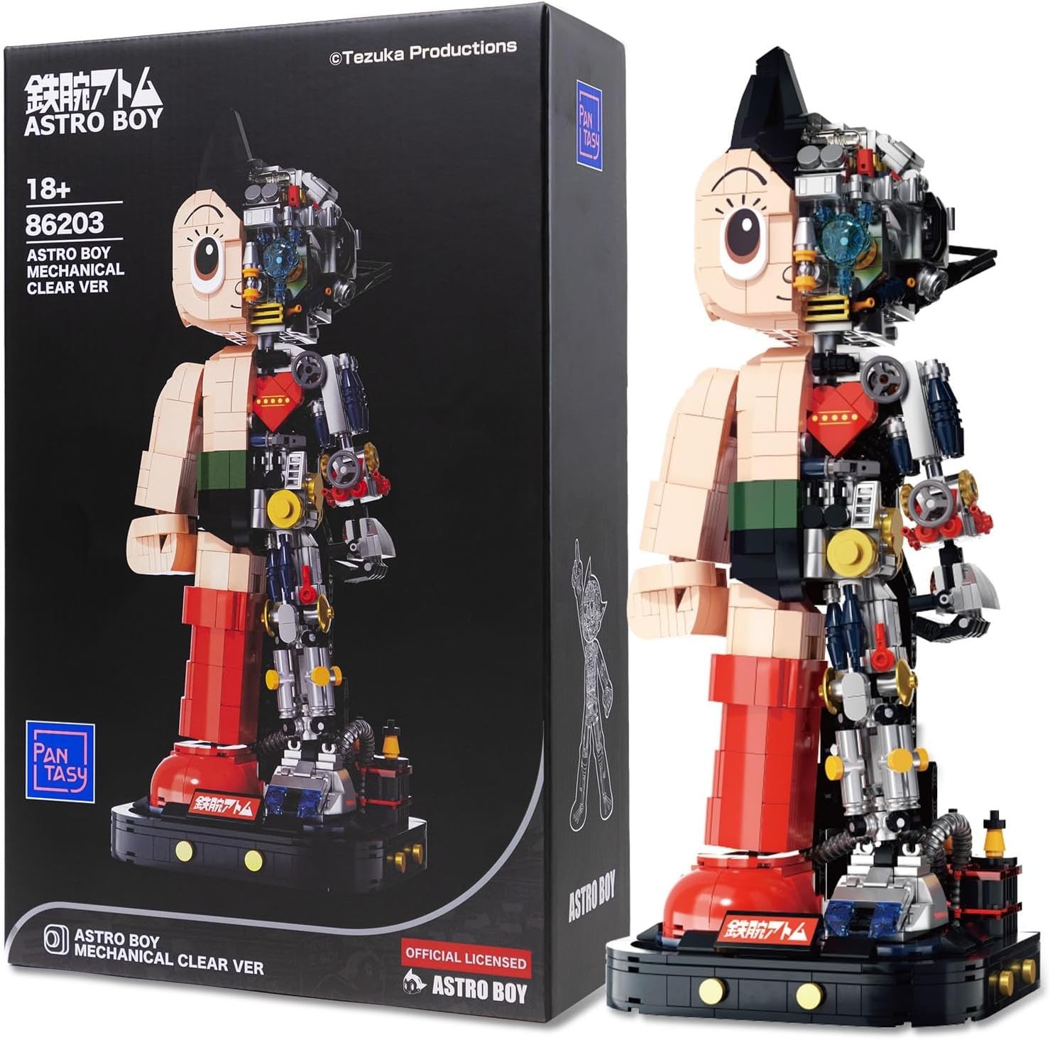 Figura de exhibición Pantasy 86203HY Astro Boy 1258 bloques de terminales versión transparente NUEVO EMBALAJE ORIGINAL