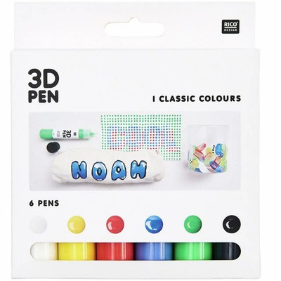 3D Pen - Set Klassik, 6 x 27ml | Deutsch | 2026 | Rico Design GmbH & Co.KG