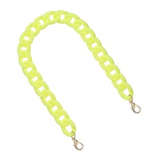 Acrylic Purse Strap, 17.7" Bag Chain for Handbags Handle, Fluorescent Yellow