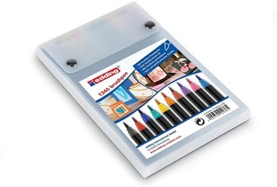 Edding 1340 Brush Pen - Set Van 10 - Kleurrijk Helder Kleuren - Flexibele
