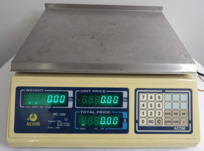 ACOM PC-100 HIGH CAPACITY PRICE COMPUTING SCALE LEGAL FOR TRADE DELI STORE EUC
