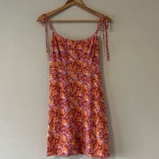 J. Crew Kauai Tie-Strap Mini Dress Colorful Painted Block Print Size 4 Small