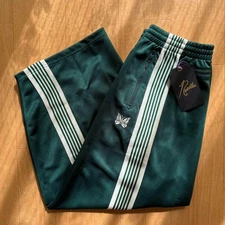 Needles H.D. Track Pants XS Green White Polyester Smooth Joggers _#324
