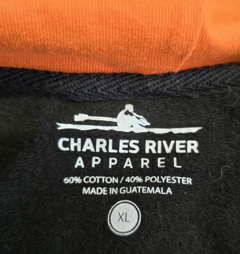BNSF Burlington Northern Santa Fe Pullover Hoodie Black Orange Size XL Railroad - Picture 7 of 13