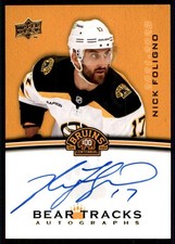 2023-24 BOSTON BRUINS CENTENNIAL BEAR TRACKS AUTO NICK FOLIGNO #BT-NF