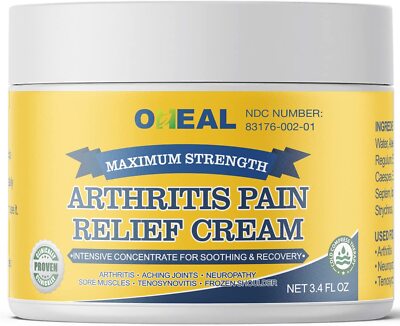 Pain Relief Cream for Deep Penetrating-Aches, Neuropathy, Joints, Muscles, Knee