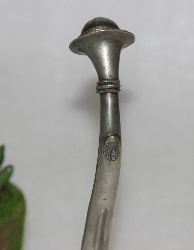 Olla rociadora árabe de agua de rosas mogol de latón de colección de 1820 grabada Foto 3 de 4