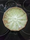 Vintage Frankoma #203 Round Knobby Cactus Bowl in Green Paire Color.  9.5" W