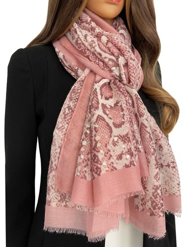 Large Leopard Print Scarf with Stripes Animal Zebra Big Long Shawl Summer Winter - Picture 470 of 818