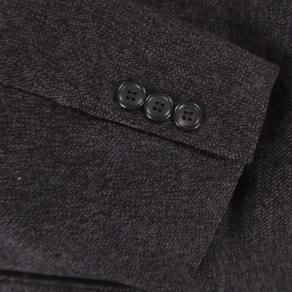 Jaqueta Oleg Cassini M Azul Cinza Marled Lã Cashmere Sarja 43R - Imagem 4 de 4