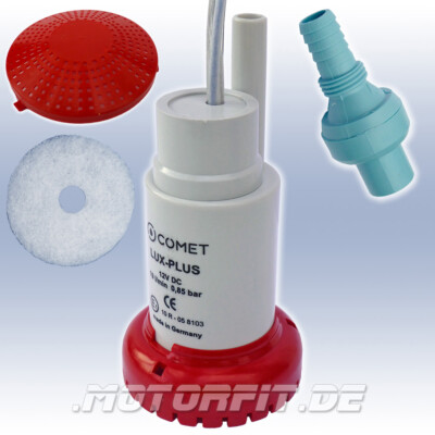 Comet Tauchpumpe LUX PLUS 12V + Komplett Set Trinkwasserpumpe Pumpe