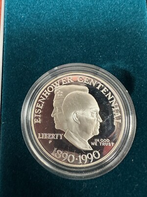 1990 アイゼンハワー   センテニアル 銀貨 1990 United States Eisenhower Centennial Proof Silver Dollar * In